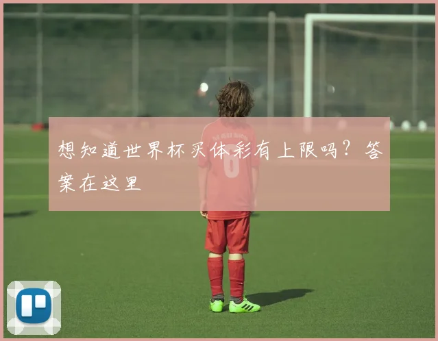 想知道世界杯买体彩有上限吗？答案在这里